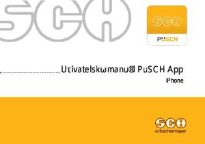 Uživatelský manuál PuSCH App. iphone