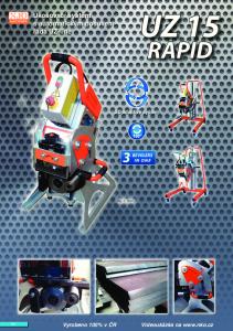 Úkosovací systém s automatickým posuvem řada UZ-line UZ 15 RAPID. Obj. č. 1931