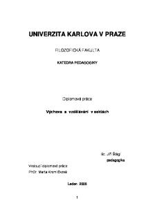 UNIVERZITA KARLOVA V PRAZE