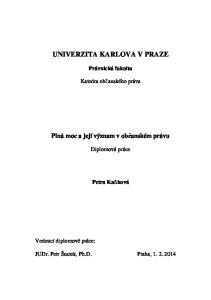 UNIVERZITA KARLOVA V PRAZE