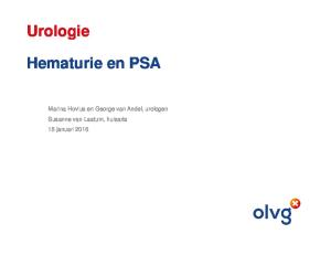 Urologie Hematurie en PSA