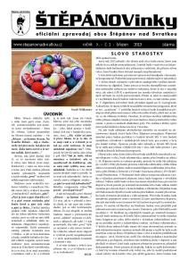 ÚVODNÍK.  ročník X. - č. 1 - březen 2013 zdarma. Veselé Velikonoce