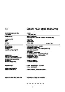 Územní plán obce Česká Ves - návrh říjen 2005 Ing.arch.Jaroslav Haluza a kol.spolupracovníků