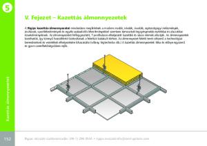 V. Fejezet Kazettás álmennyezetek