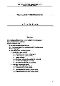 VÁC VÁROS ÉPÍTÉSI SZABÁLYZATA ÉS SZABÁLYOZÁSI TERVE ALÁTÁMASZTÓ MUNKARÉSZEK M Ű L E Í R Á S O K. Tartalom