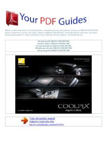 Vaše uživatelský manuál NIKON COOLPIX P80