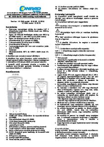 VC-2020 és VC 5060 analóg multiméterek