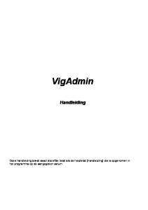 VigAdmin. Handleiding