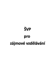 ŠVP pro zájmové vzdělávání