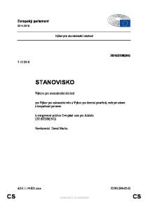 Výbor pro mezinárodní obchod. pro Výbor pro zahraniční věci a Výbor pro životní prostředí, veřejné zdraví a bezpečnost potravin