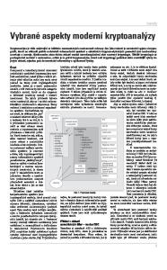 Vybrané aspekty moderní kryptoanalýzy