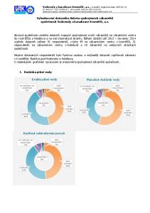 Vyhodnocení dotazníku Anketa spokojenosti zákazníků společnosti Vodovody a kanalizace Kroměříž, a.s