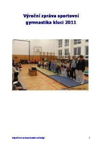 Výroční zpráva sportovní gymnastika kluci 2011