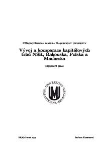 Vývoj a komparace kapitálových trhů NSR, Rakouska, Polska a