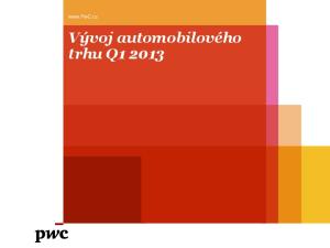 Vývoj automobilového trhu Q1 2013