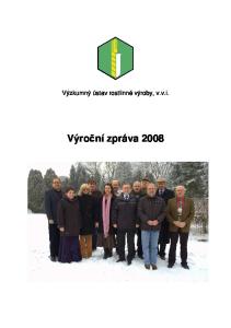 Výzkumný ústav rostlinné výroby, v.v.i. Výroční zpráva 2008