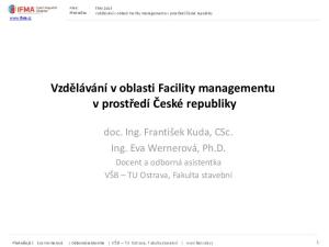 Vzdělávání v oblasti Facility managementu v prostředí České republiky