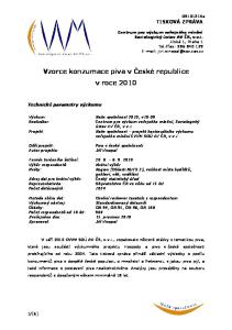 Vzorce konzumace piva v České republice v roce 2010