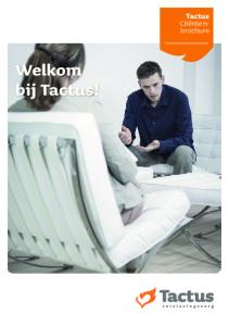 Welkom bij Tactus! Cliëntenbrochure