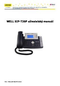 WELL SIP-T26P uživatelský manuál