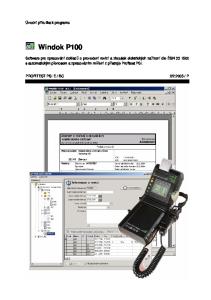 Windok P100. Úvodní píruka k programu
