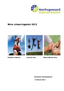 Wmo uitvoeringsplan 2012