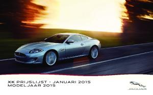 XK PRIJSLIJST JANUARI 2015 MODELJAAR 2015