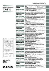 YA-S10. Geometric Correction Box. English. Deutsch. Français. Español. Italiano. Svenska. Português. Nederlands. Suomi. Norsk