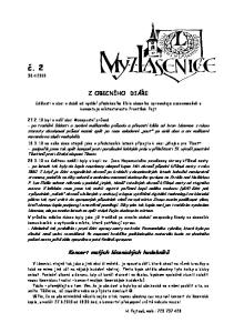 Z OBECNÍHO DIÁŘE. Události v obci v době od vydání předchozího čísla obecního zpravodaje zaznamenává a komentuje místostarosta František Fojt