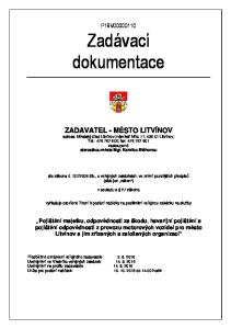 ZADAVATEL - MĚSTO LITVÍNOV