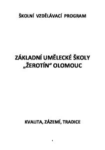 ZÁKLADNÍ UMĚLECKÉ ŠKOLY ŽEROTÍN OLOMOUC