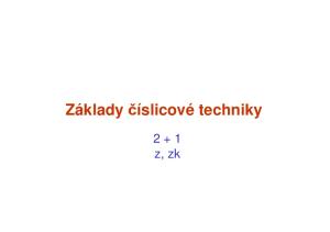 Základy číslicové techniky z, zk