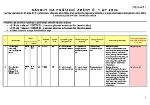 ze Zásad územního rozvoje Středočeského kraje Rozhodnutí Zastupitelstva Návrh k.ú. Současné využití Pozemek p.č. Výměra v m 2 Navrhované využití