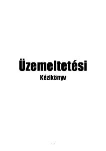 Üzemeltetési. Kézikönyv - 1 -