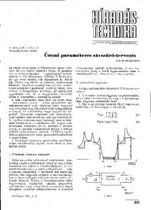 Üzemi paraméteres sávszűrő-tervezés