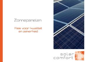 Zonnepanelen. Kies voor kwaliteit en zekerheid